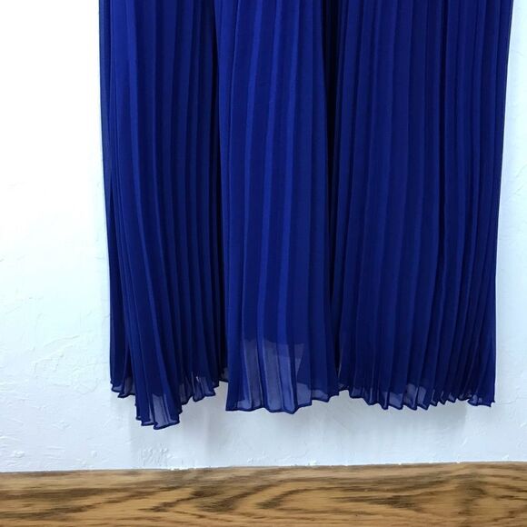 Bar III Blue Accordion Pleated Maxi Dress Medium - Picture 4 of 9